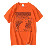 Men's Funny Cat Print 100% Cotton Summer T-Shirt
