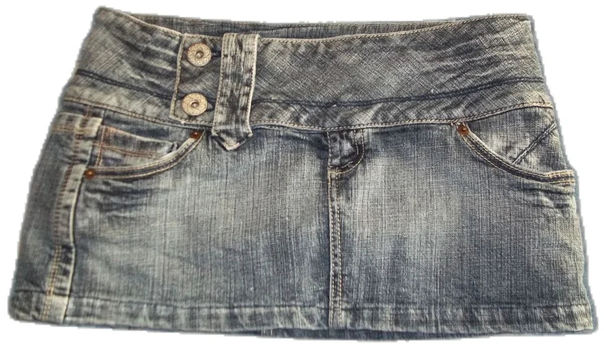 Women's Y2K Low-Rise Distressed Denim Shorts
