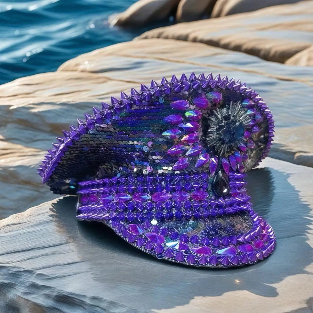 Rhinestone Captain Hat | Festival & Masquerade Cap