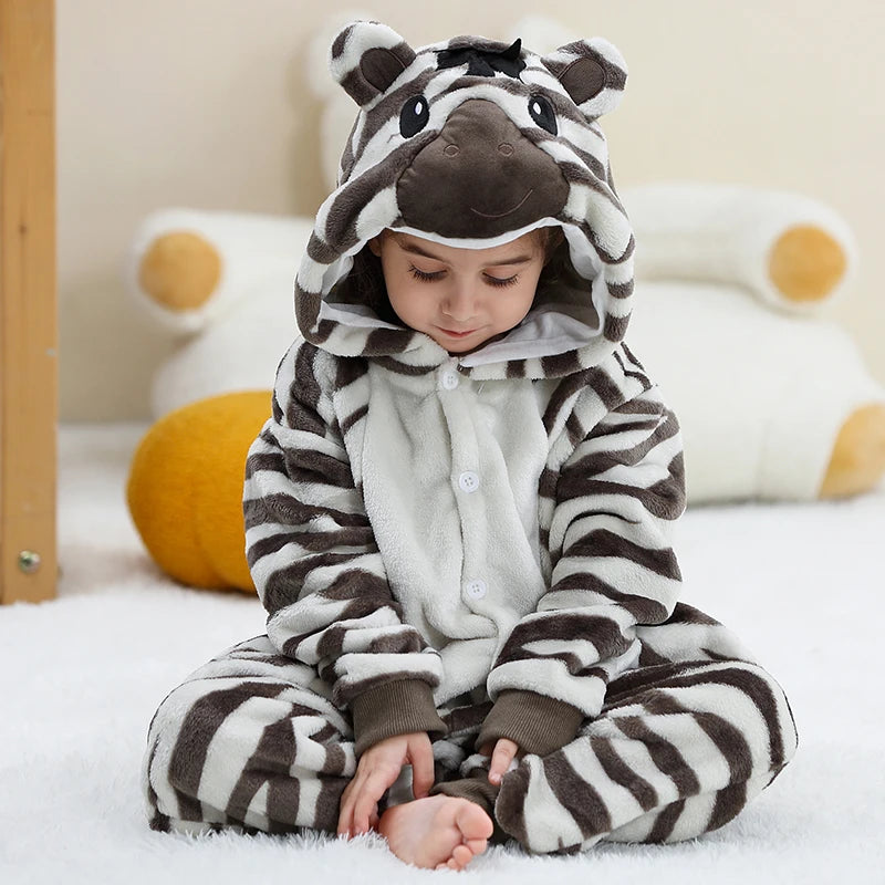 Kids' Capybara Flannel Onesie