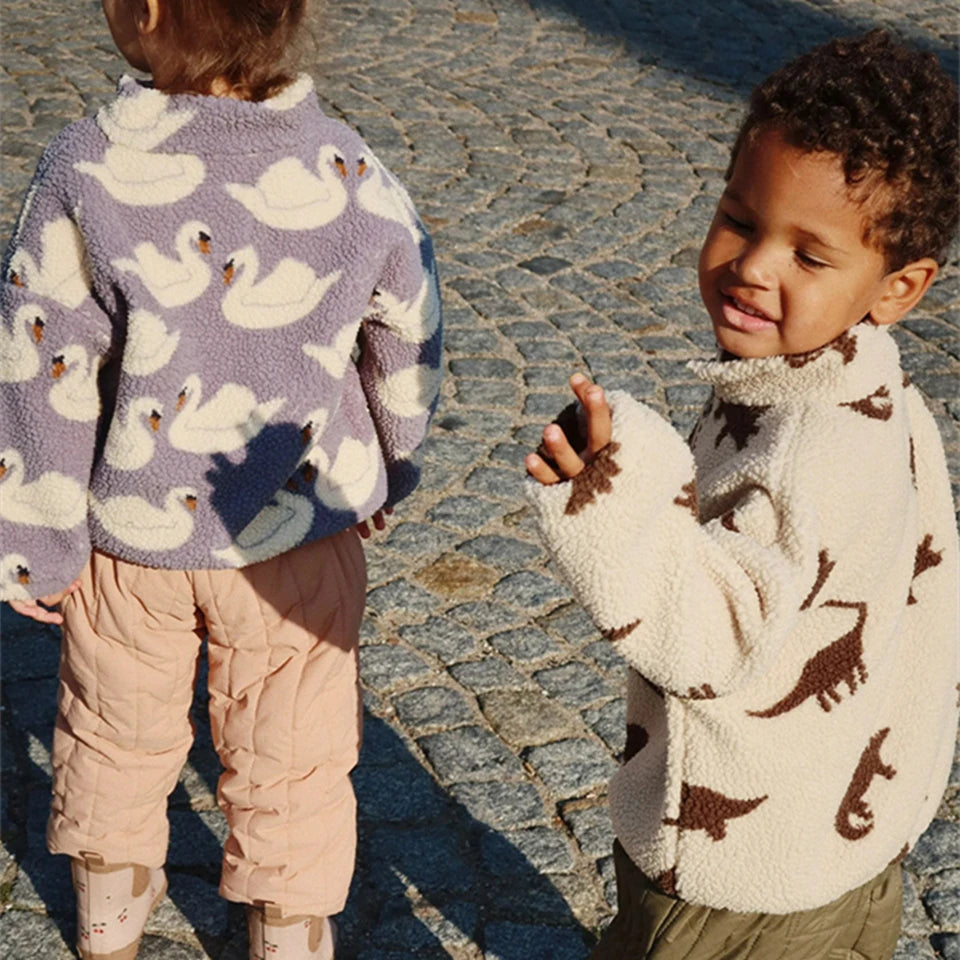 Kids' Sequin Lambswool Winter Jacket