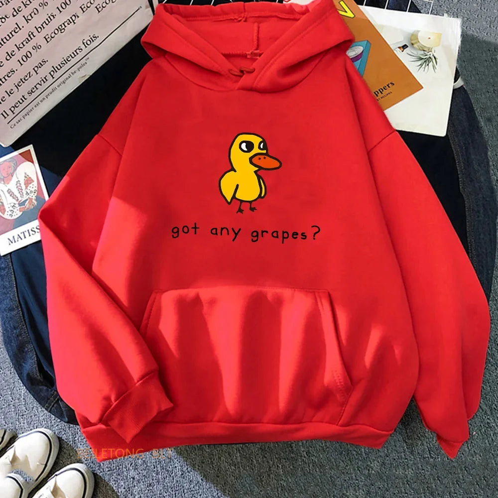 The Duck Song "Got Any Grapes" Printed Hoodie