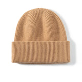 MERRILAMB 100% Cashmere Knit Beanie – Unisex Winter Hat