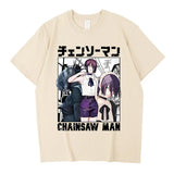 Men's Chainsaw Man Anime Cotton Graphic T-Shirt