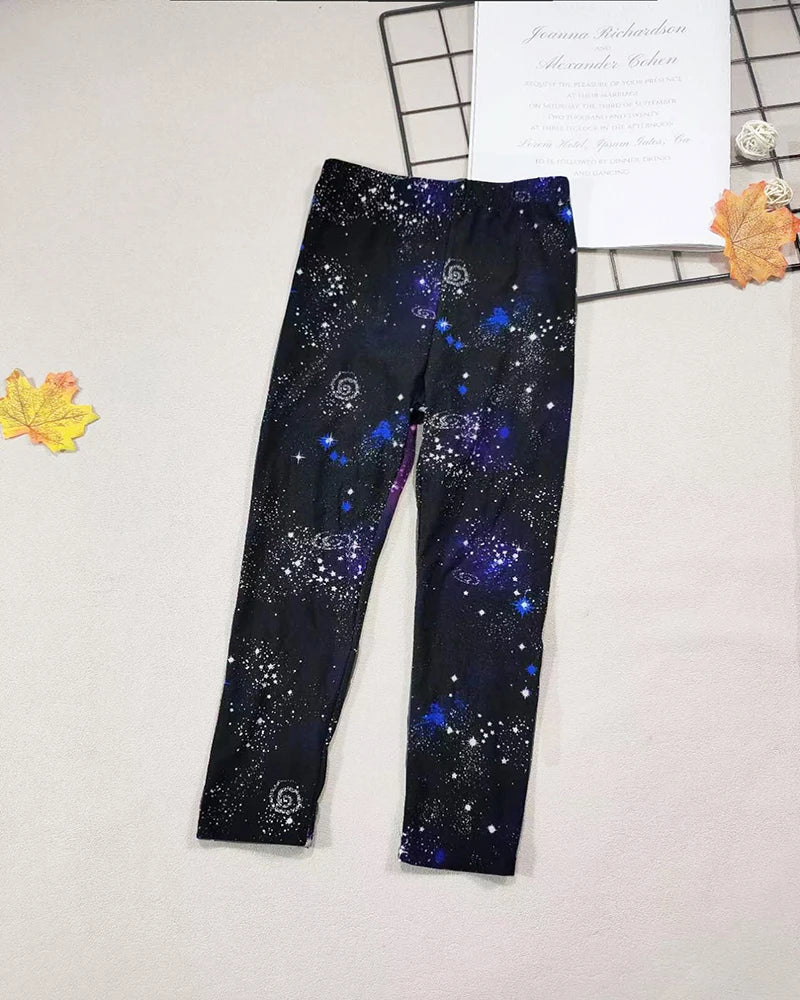 Girls' Floral Cartoon Fashion Leggings