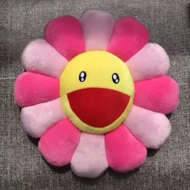 Rainbow Daisy Children's Plush Pillow, Japanese, Sunflower, Floor Game Mat Seat Pillow Sofa House Car Decoration Plush Pillow