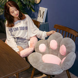 70cm  Kawaii Plush Bear Paw Mat Cute Animal Bear Cat Foot Pillow Heart Plush Cushion Stuffed Soft Toys for Home Decor Gifts