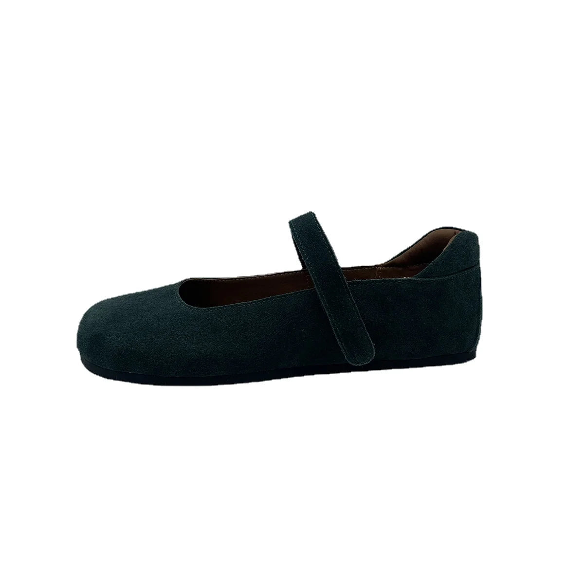 Tipsietoes 2026 Sprinng Autumn Barefoot Cow Suede Genuine Leather Women Ballerina With Zero Drop Flat Soft Sole Wider Toe Box