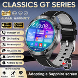 2026 Smart Watch Always display AMOLED NFC Bluetooth Call GPS trajectory Waterproof Health Sport Smartwatch Men for Android iOS