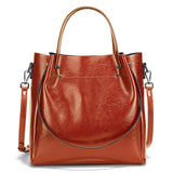Zency Fashion Multifunctional Tote Handbag For Women 100% Genuine Leather Shoulder Crossbody Large Shopper Bag Underarm Red bag
