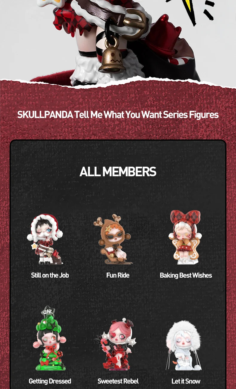 POPMART SKULLPANDA Tell Me What You Want Series Blind Box Toys Mystery Box Mistery Action Figure Surprise Model Birthday Gift