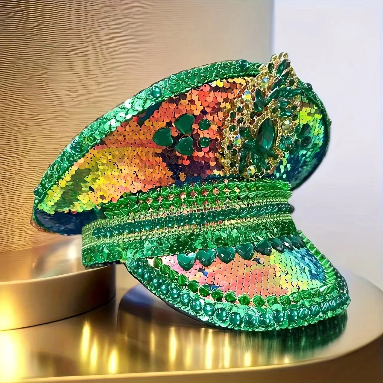 Rhinestone Captain Hat | Festival & Masquerade Cap