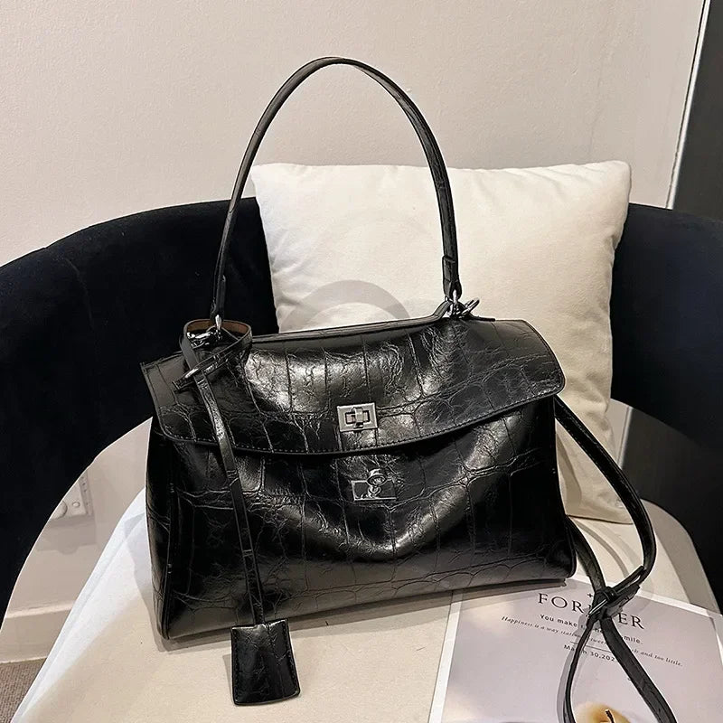 Minimalist Luxury Korean Soft Leather Flap Bag Women Detachable Crossbody Strap Large Capacity Office Daily Commuter Hand Purse