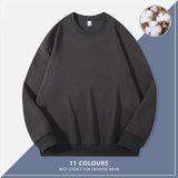 Custom Embroidery Logo Solid Sweatshirts Spring Autumn Warm Sweatshirt High Quality Men Tops Male Brand Hip Hop Pullover