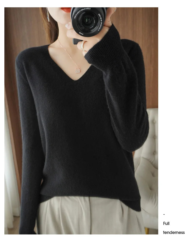 Women’s Lace V-Neck Knit Sweater