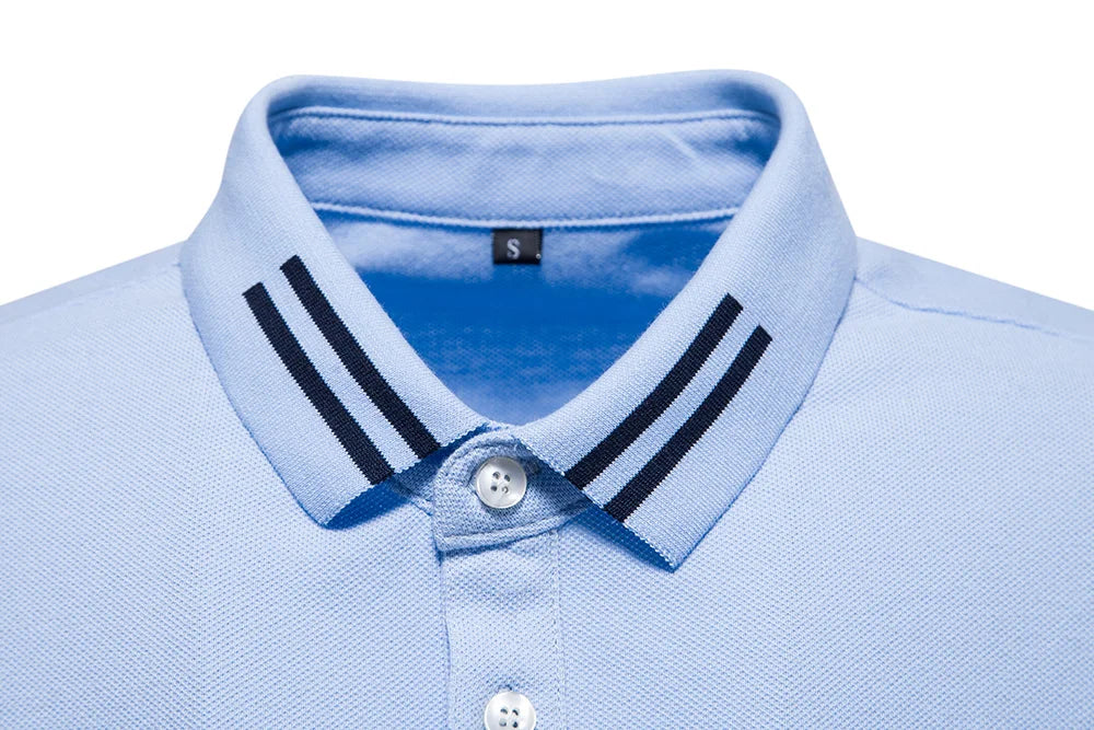 AIOPEON Men's 100% Cotton Polo Shirt – Refined Casual Style