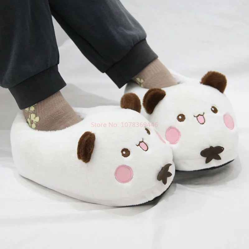 Panda Bubu & Yier Plush Slippers - Unisex Indoor Cotton Shoes