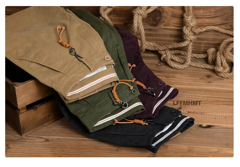 Men's Vintage Wide-Leg Cargo Trousers | LFFMHMT