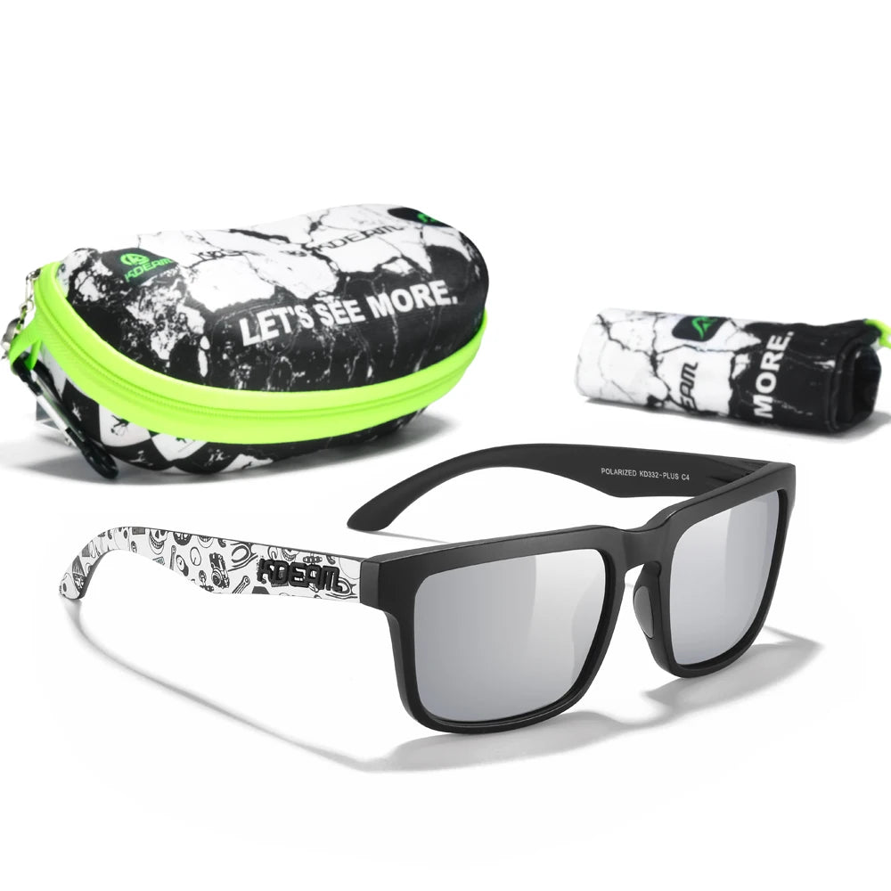 KDEAM Large Size Men's Sunglasses Polarized Photochromic Night Vision Goggles Oversized Sun Glasses With 154mm Width KD332 PLUS