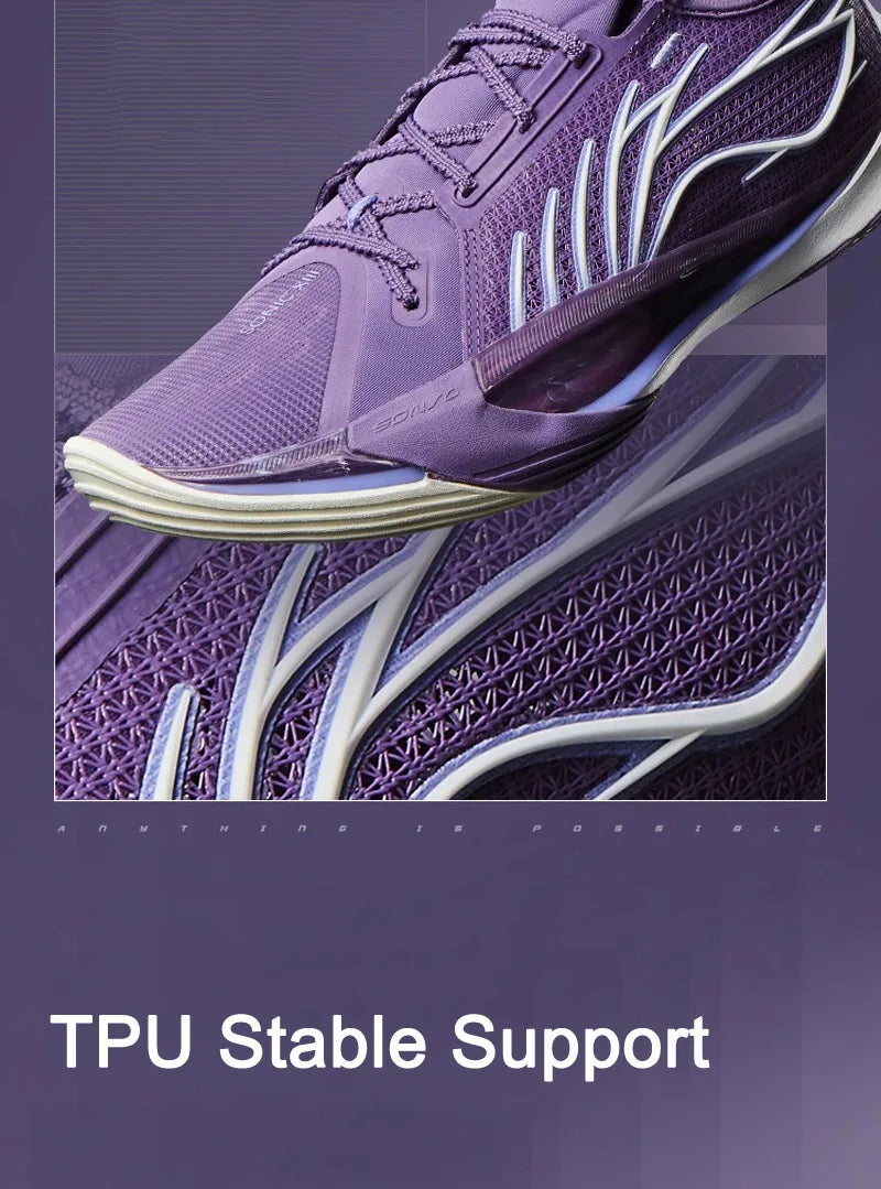 Li-Ning Men's SONIC XIII Professional Basketball Shoes BOOM Cushion TUFF RB Wearable LiNing Competition Sports Shoes ABAV025