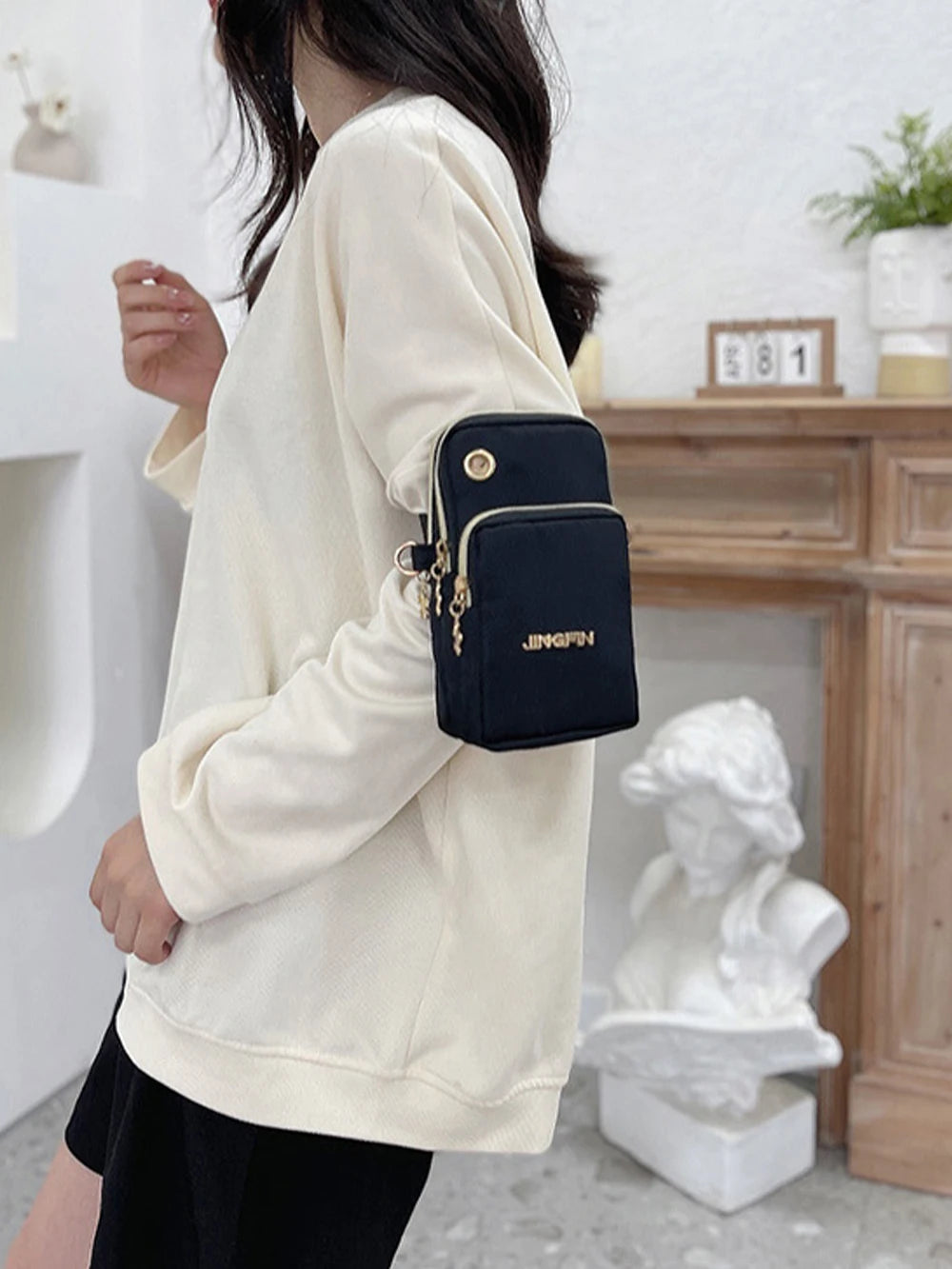 Women's Mini Crossbody Phone Bag – Flap Shoulder & Neck Pouch