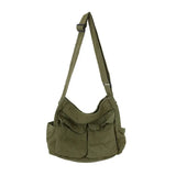 Women’s Vintage Canvas Messenger Bag – Large Capacity USA-Made Shoulder Satchel