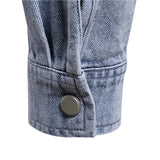 Washed Denim Jacket Casual Trendy Men's Spring Autumn Top Street Style Cotton Long Sleeve Jacket Outerwear for Youth
