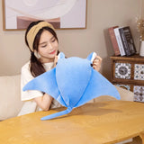 Kawaii Manta Ray Plush Pillow — Soft Marine Life Toy