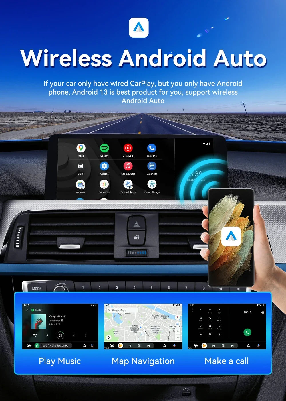 Carlinkit Android 13 Wireless CarPlay & Android Auto AI Box