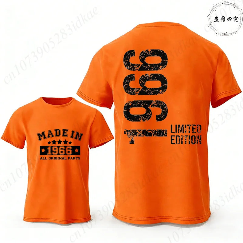 60th Birthday Vintage Graphic T-Shirt — Made in 1966 Men's Short Sleeve Tee