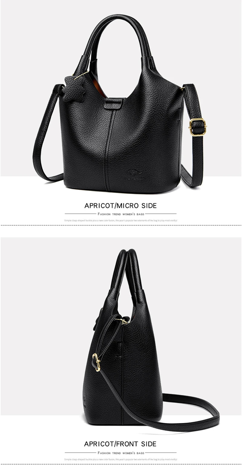 Brand High Quality Soft Leather Large Capacity Top-handle Bags Female Handbags Women Shoulder Crossbody Totes Messanger Bag Sac