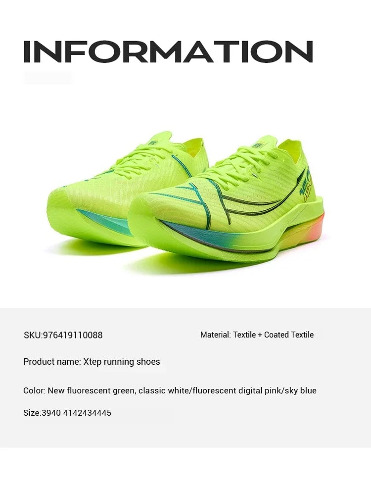 Xtep 160X 6.0 Running Shoes For Men Summer Multi-scene Carbon Plate Running Shoes Breathable Racing Sports Shoes 976419110088