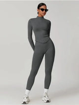 Performance Quarter-Zip Crop Top