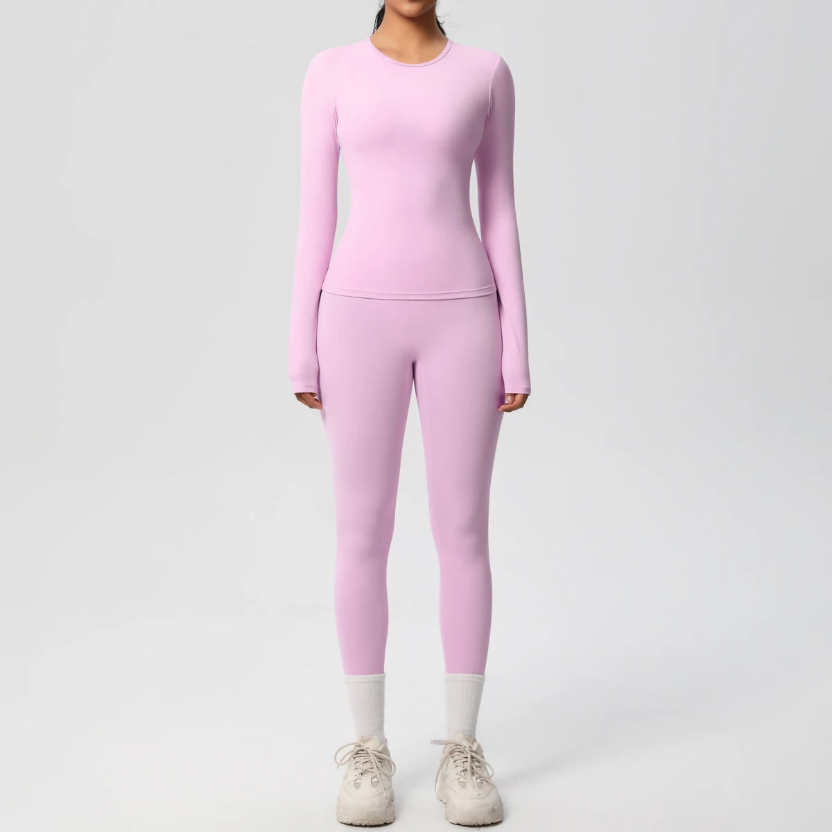 2 PCS Sportswear Yoga Set Gym Clothes Yoga Suits For Women Fitness Set Tracksuits Sports Long Sleeve Crop Top Gym Leggings