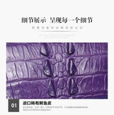 KEXIMA Crocodile Embossed Leather Round Shoulder Bag