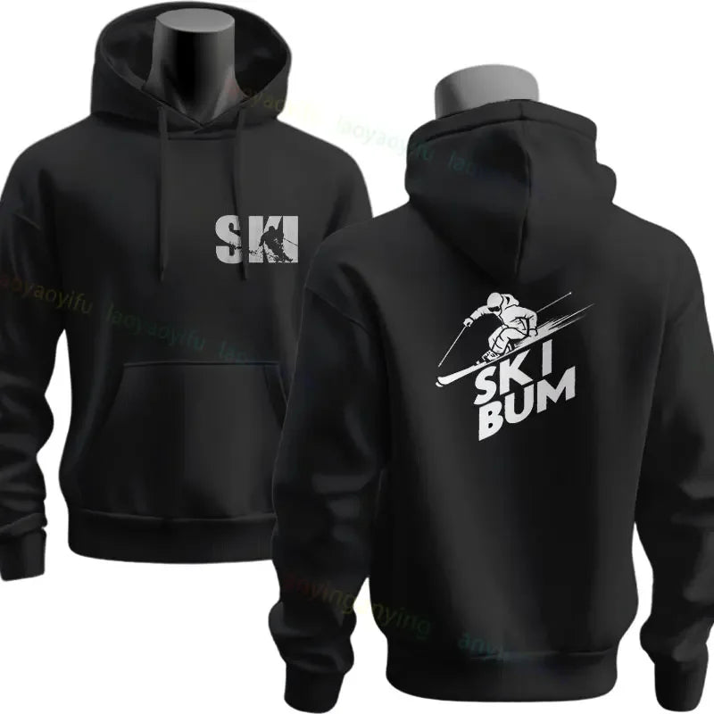 Men's Ski & Snowboard Graphic Hoodie for Fall and Winter
