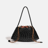 High End Fashion Handbag Messenger Bag with Large Inner Pocket, Popular Pure Hand Woven Bag for Women Tote Shoulder Underarm Bag