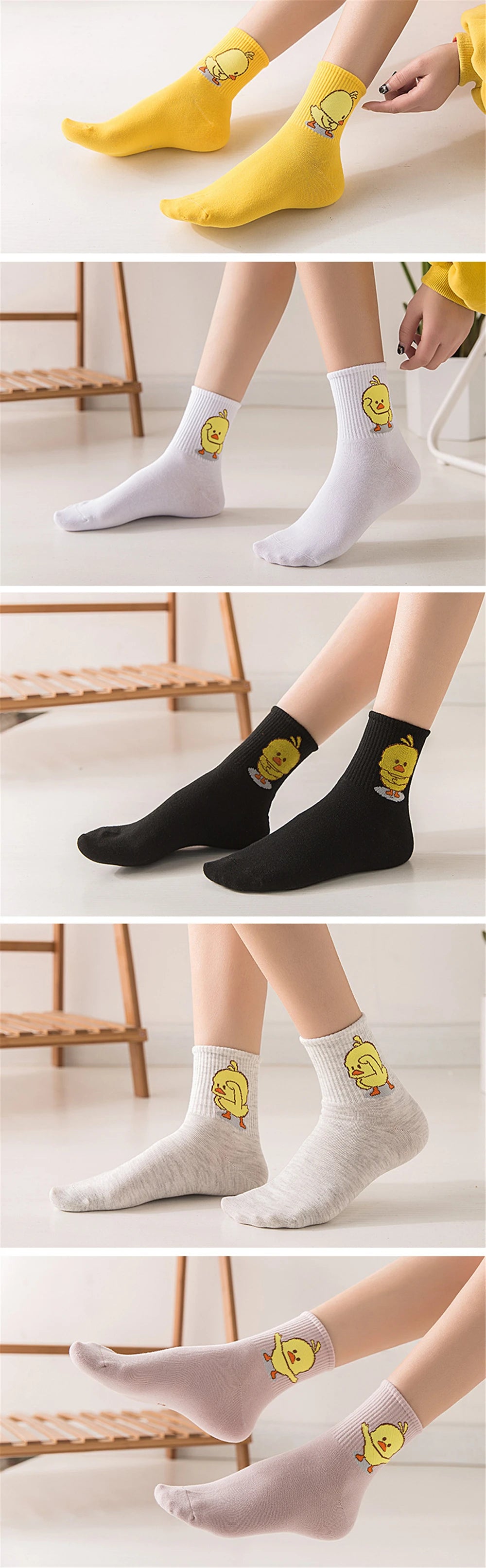 Dancing Duck Cartoon Art Socks