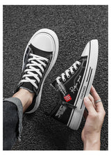 Men's Plus Size Canvas Sneakers — Breathable Lace-Up Casual Flat Shoes
