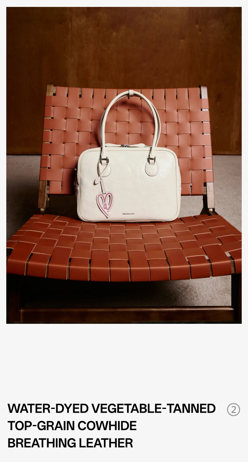 Amazing Song Toast Tote — Large Top Grain Leather Bag