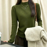 Women's Mock Neck Slim Fit Knit Sweater