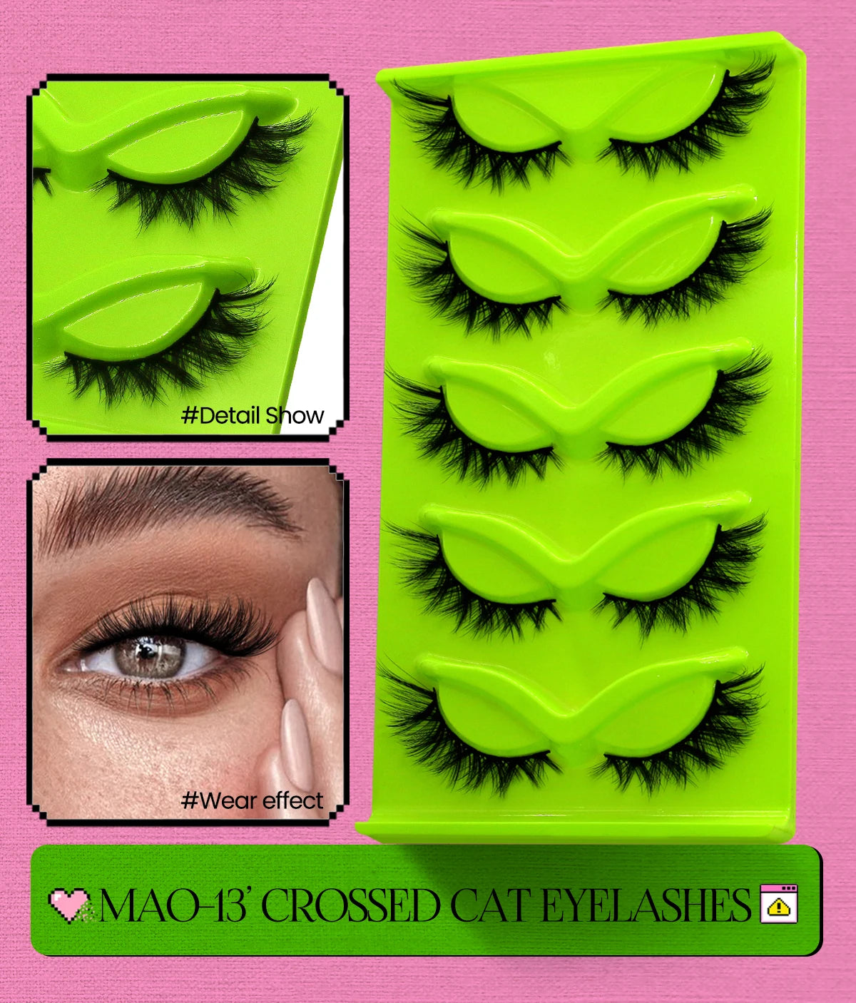 Optional 5Pairs 20Pairs Russian Strip Lashes 3D Mink Lashes Natural Dramatic Style Household Salon Eyelash Supply