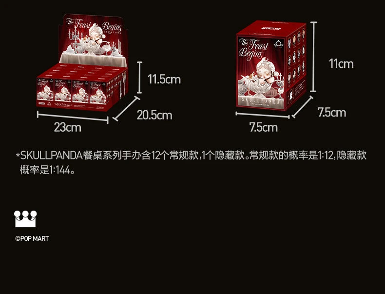 POP MART SKULLPANDA The Feast Begins Series Mystery Box Genuine Blind Box Guess Toys gift Ornament Figurines Home Decor Desktop