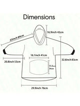 Oversized Microfiber Fleece Hoodie Blanket