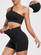 Seamless Women’s Yoga Set – Ribbed High-Waist Leggings & Long Sleeve Sports Bra