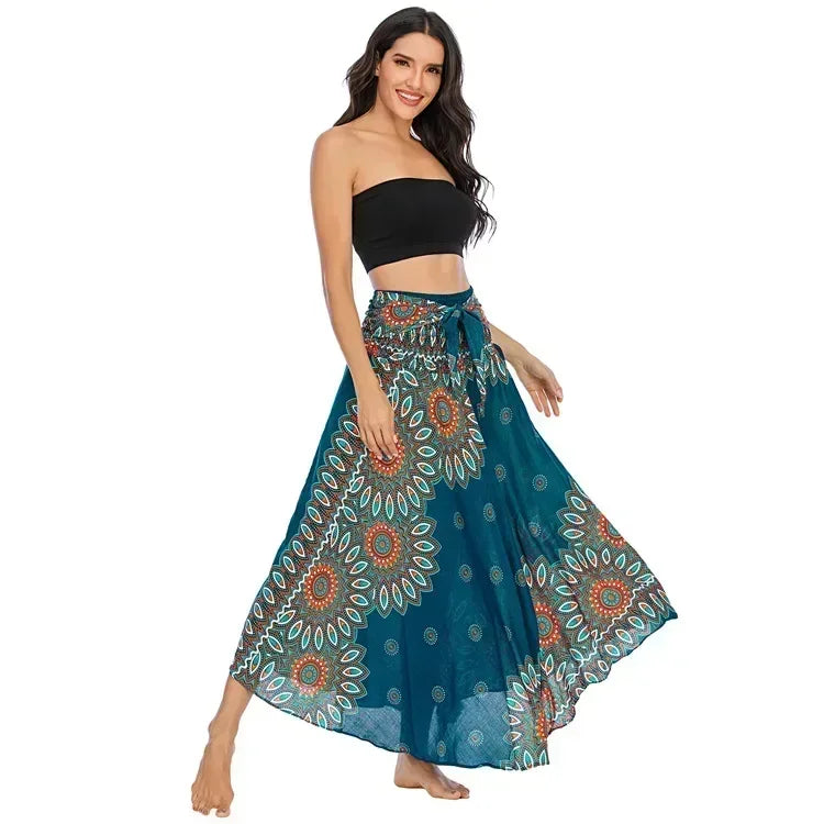 Boho Maxi Skirt – Flowy Ankle-Length Summer Skirt for Women