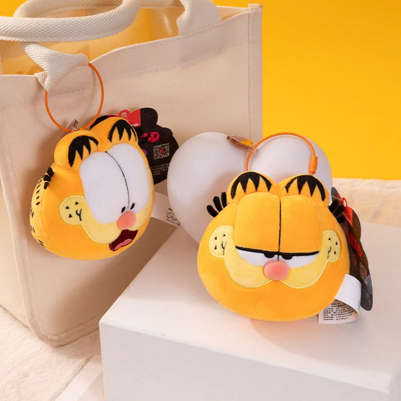 ORIGINAL Garfield Kawaii Soft Plush Toys Keychain Cute Cats Anime Stuffed Animals Peluche Doll Pendants Birthdays Gifts For Kids