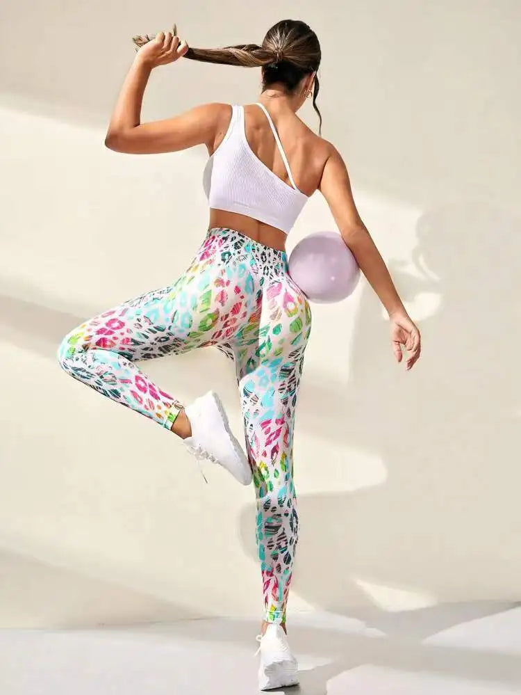 Women's 3D Tie-Dye Seamless Push-Up Leggings