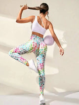 Women's 3D Tie-Dye Seamless Push-Up Leggings