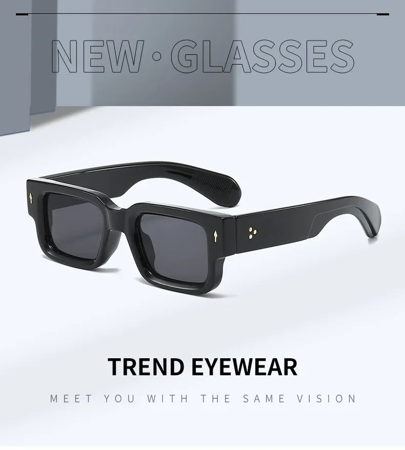 Retro Square Sunglasses – UV400 Luxury Shades